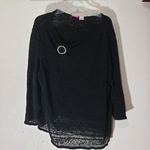 Black Sweater w/ Rhinestone Sz 2X/3X